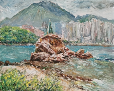鯉魚門燈塔-2024-40x50cm