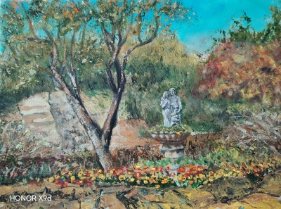 青衣公園-30x40cm-布本塑膠彩