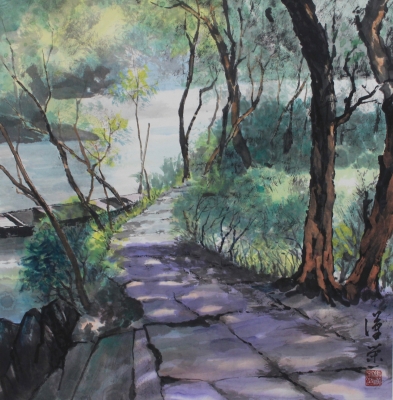 A Boat by the Shore 80x80